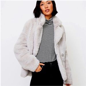 LOFT faux fur jacket.